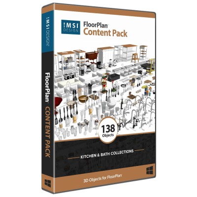 Kitchen & Bathroom Pack – Premium Fixtures for FloorPlan Interior Design