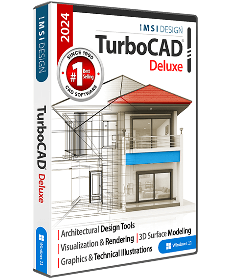 TurboCAD 2024 Deluxe Upgrade from 2023 Deluxe