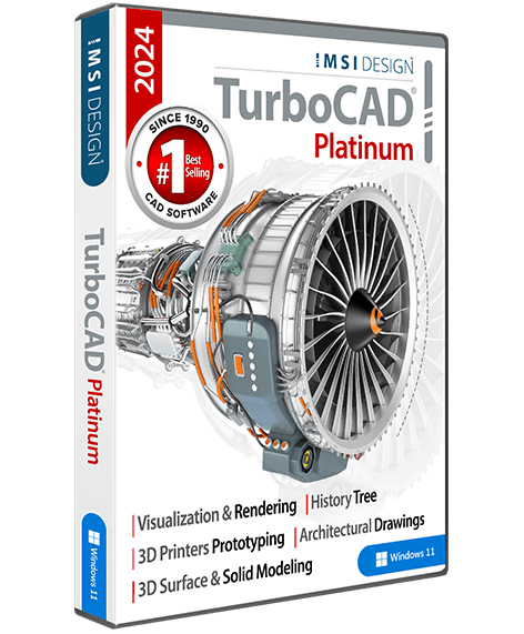 TurboCAD 2024 Platinum Upgrade from TurboCAD 2023 Platinum